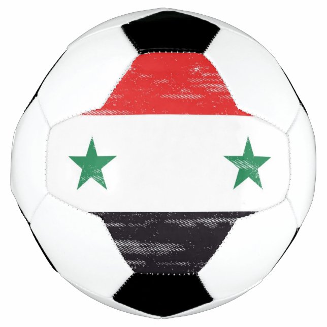 Grunge Flag of Syria. Soccer Ball (Front)