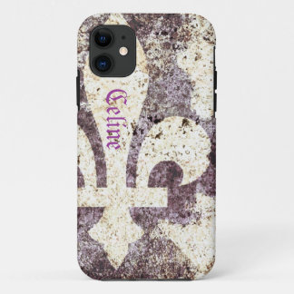 Grunge fleur de lis phone case