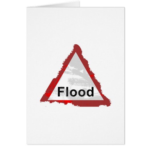 Grunge Flood Sign Cards (Front)