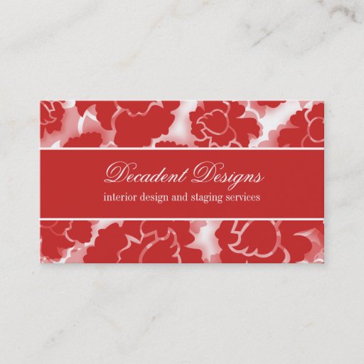 Customizable Grunge Floral Decadence Business Card