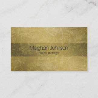 Grunge Floral Sepia Trendy Business Card