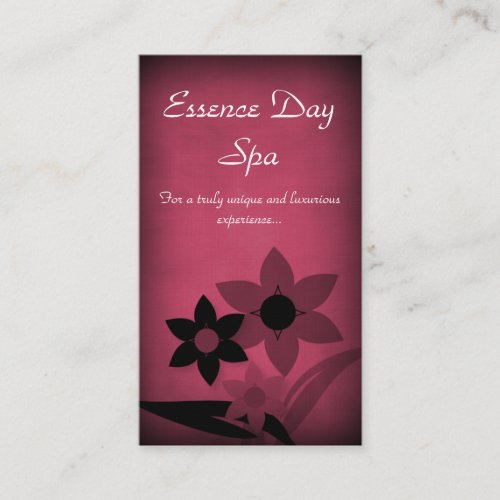 Grunge Florals Business Card Burgundy Business Card