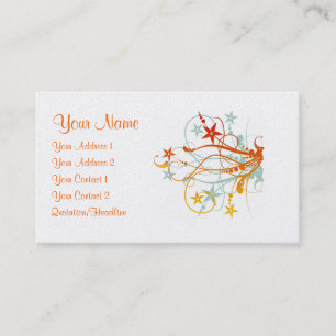 Grunge Flowers - Platinum - Customized Business Card