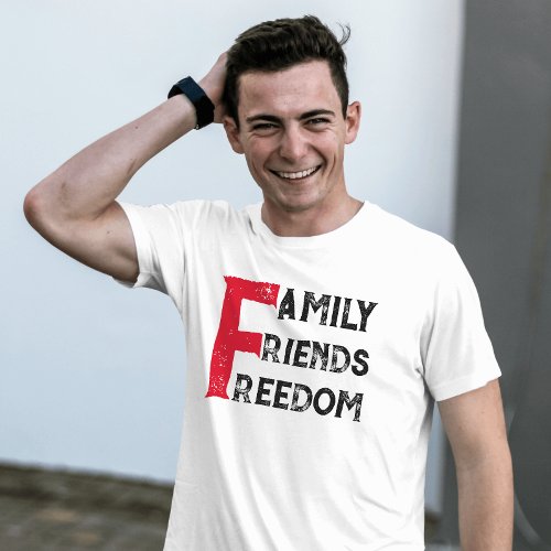 Grunge Funny F words Family friends freedom T_Shirt