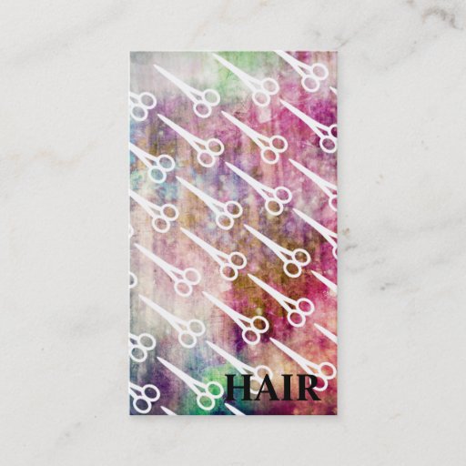 Customizable grunge galaxy  scissors hair stylist cosmotology business cards