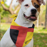 Grunge German Germany Flag Custom Name Pet Bandana<br><div class="desc">You beloved dog can wear your family's national pride! This grunge style German flag pet bandana is easy to personalize with your dogs name! Black, Red and Yellow bands, your furry family member will certainly stand out in style. There are other flag dog bandanas in this shop, such as U.S.A,...</div>