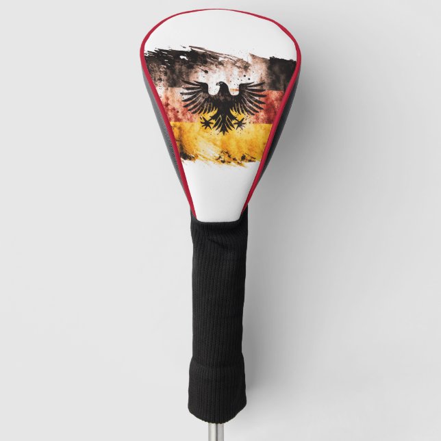 Grunge German Pennant - German Eagle Golf Head Cover (Front)