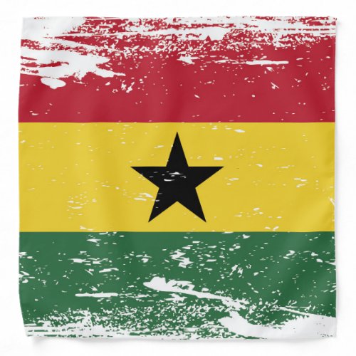 Grunge Ghana Flag Bandana