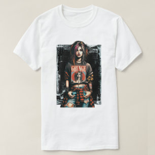 Grunge Girl Punk Rock Street Art Quote Graffiti T-Shirt