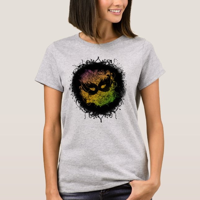 Grunge Goth Mardi Gras T-Shirt (Front)