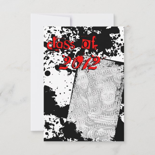 grunge grad class of 2012 invitation (Front)