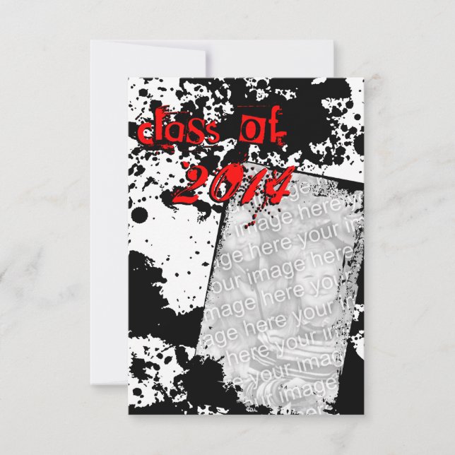 grunge grad class of 2014 invitation (Front)