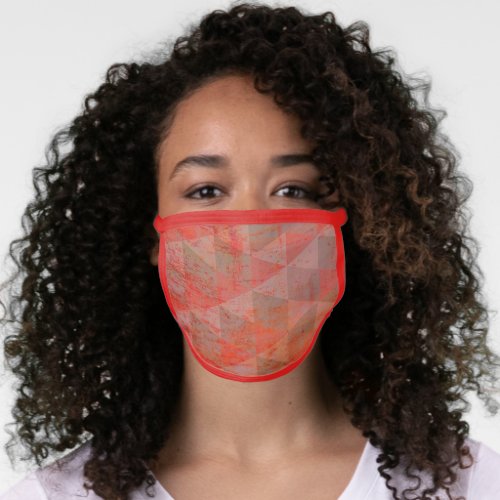 Grunge Gradient Geometric Reds Face Mask