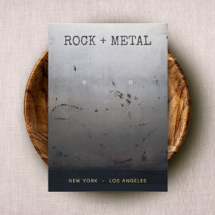 Grunge Gray Black Earring Display Business Card