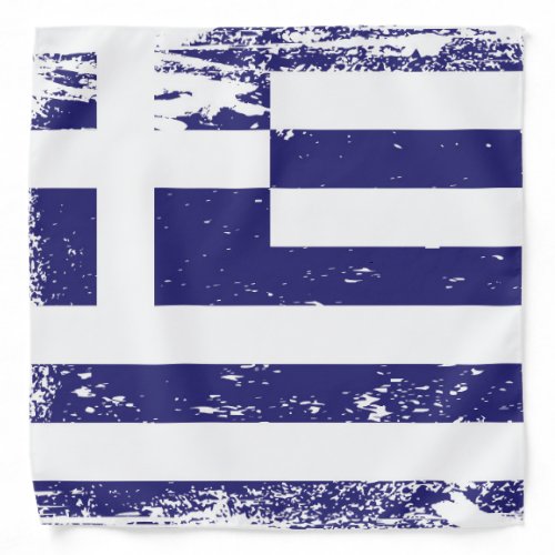 Grunge Greece Flag Bandana