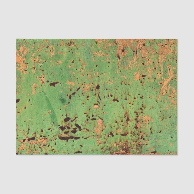 Grunge Green Orange Paint Urban Loft DIY Decor Tissue Paper (Front)