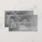 Grunge Grey Watercolor Business Card (Front/Back)