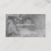 Grunge Grey Watercolor Business Card (Back)