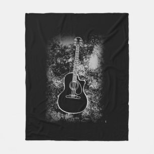 Grunge Guitar Graphic Guitarist Rock Musician Jazz Fleece Blanket
