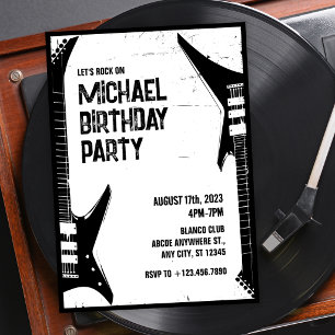 Grunge Guitar  Invitation