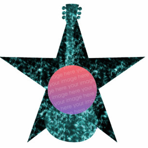 Grunge Guitar Photo Frame Statuette