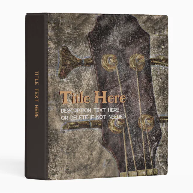 Grunge Guitar String Instrument Music theme Mini Binder | Zazzle
