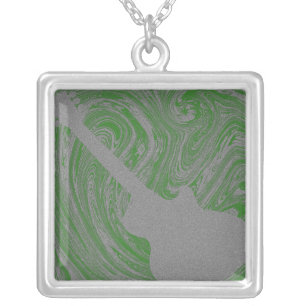 Grunge Guitar Swirls Necklace