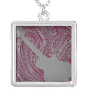 Grunge Guitar Swirls Necklace