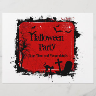 Grunge Halloween party flyer