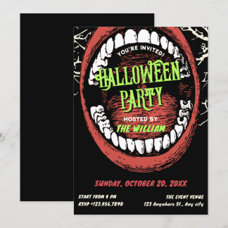 Grunge halloween party  invitation
