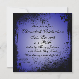 Grunge Hanukkah Invitation