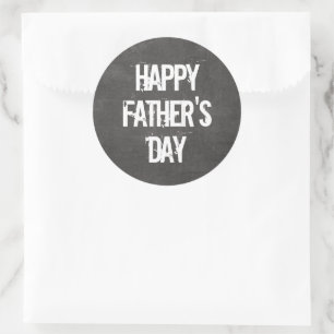 Grunge Happy Father's Day Classic Round Sticker