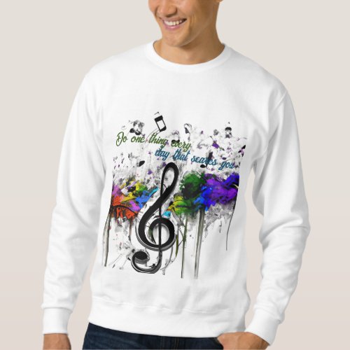 Grunge Harmony Rainbow Music Note Mens T_Shirt Sweatshirt