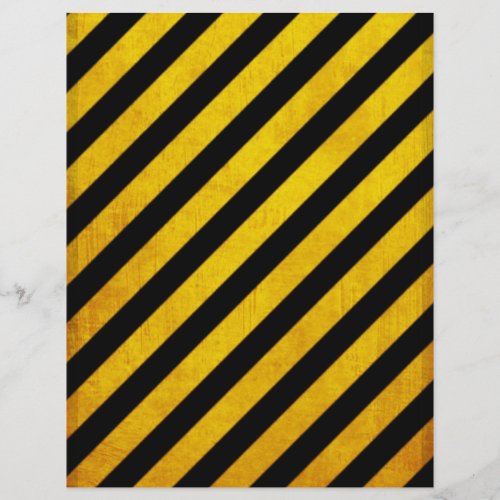 Grunge hazard stripe flyer