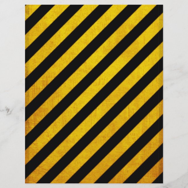 Grunge hazard stripe flyer (Front)