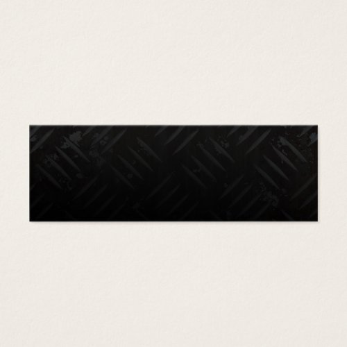 Grunge Hazard Stripes Diamond Plate Business Card