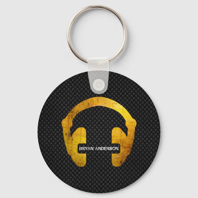 Grunge Headphone Keychain (Front)