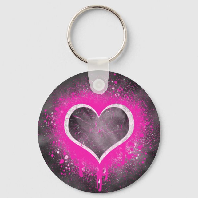 Grunge Heart Keychain (Front)
