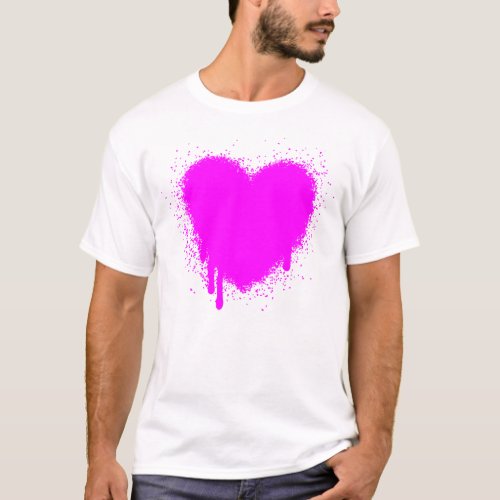 Grunge Heart _ Magenta T_Shirt