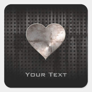 Grunge Heart Square Sticker