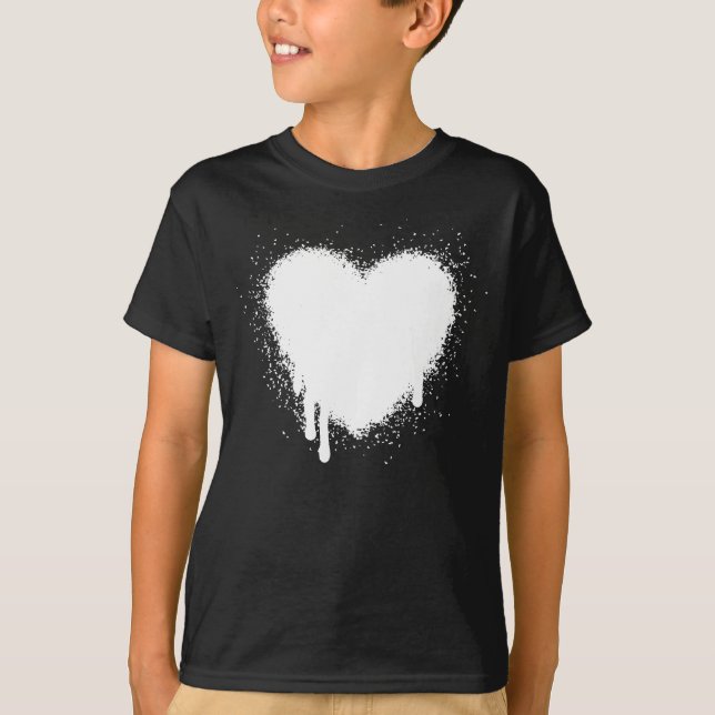 Grunge Heart - White T-Shirt (Front)