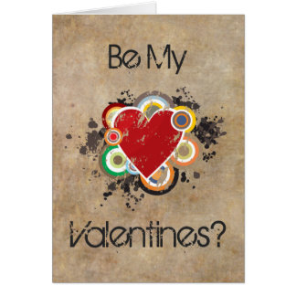 Grunge Heart with Rings Cards