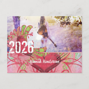Grunge Hearts Class of Graduation Invitations