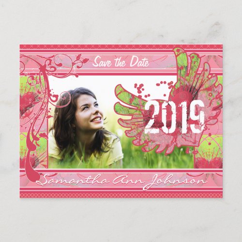 Grunge Hearts Class of  Graduation Invitations