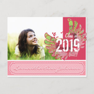 Grunge Hearts Class of Graduation Invitations