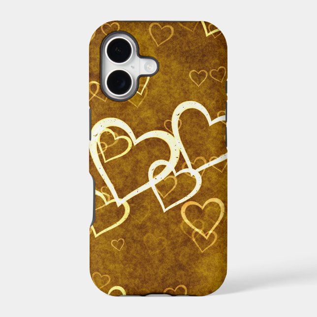 Grunge hearts iphone case (Back)