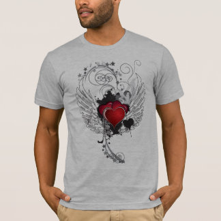 Grunge Hearts Wings T-Shirt