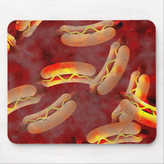 Grunge Hotdogs Mouse Pad