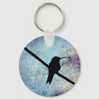 Grunge Hummingbird Keychain