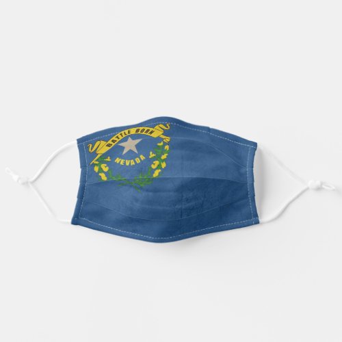 Grunge illustration of Nevada state flag Adult Cloth Face Mask